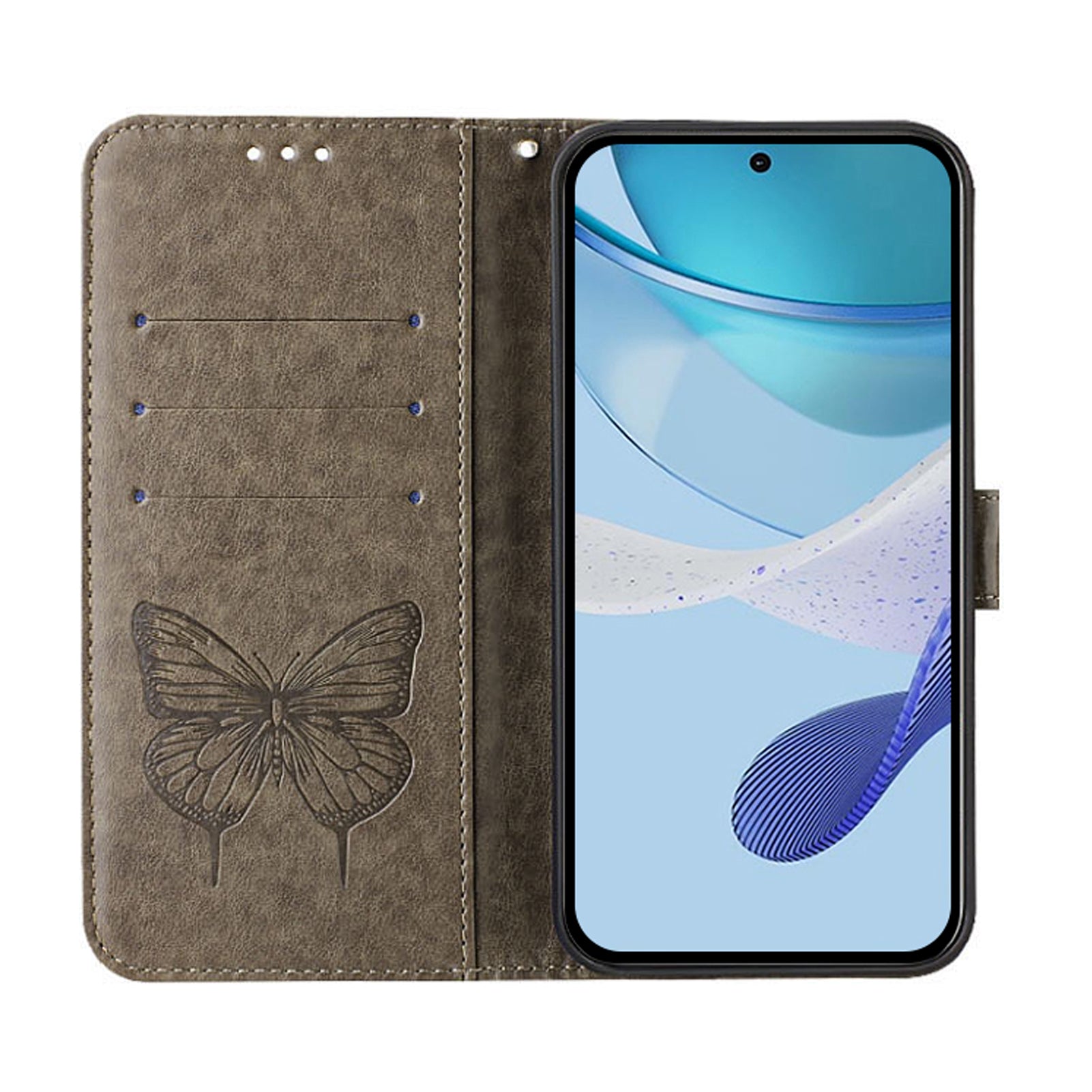 YB Imprinting Series-4 For Samsung Galaxy Z Fold6 5G Case Wallet Leather Phone Cover with Hand Strap - Grey YB Imprinting Series-4 For Samsung Galaxy Z Fold6 5G Case Wallet Leather Phone Cover with Hand Strap - Grey